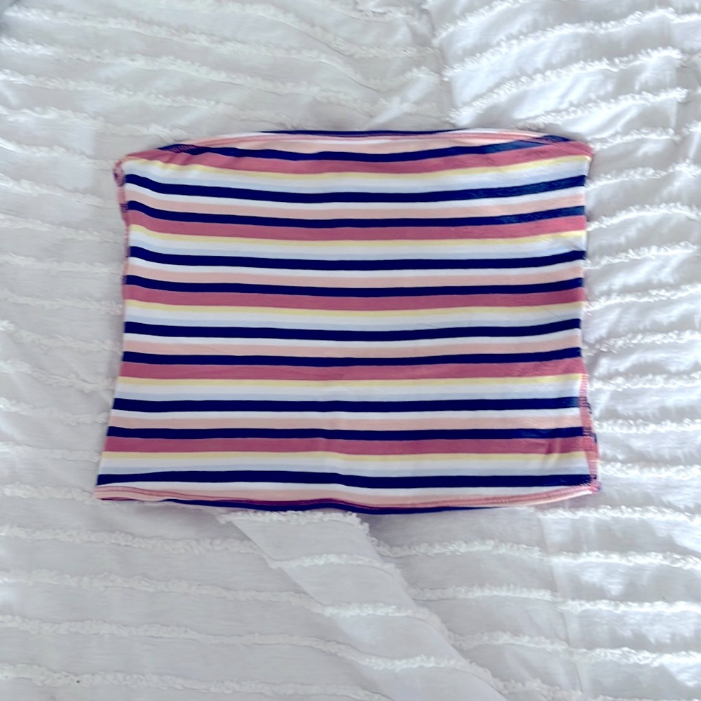 Pastel striped Hollister tube top